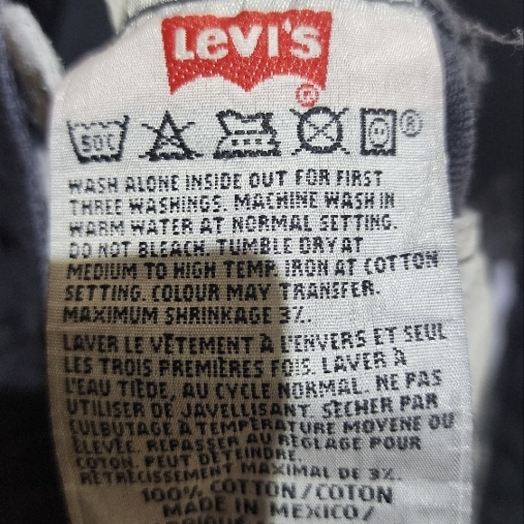 2x Men's Vintage Levi's 501 Black W34 L32 - Picture 3 of 13